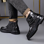 Ankle boots for women, rear view of the shaft and heel
