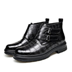 Ankle boots for women shown worn with cropped denim