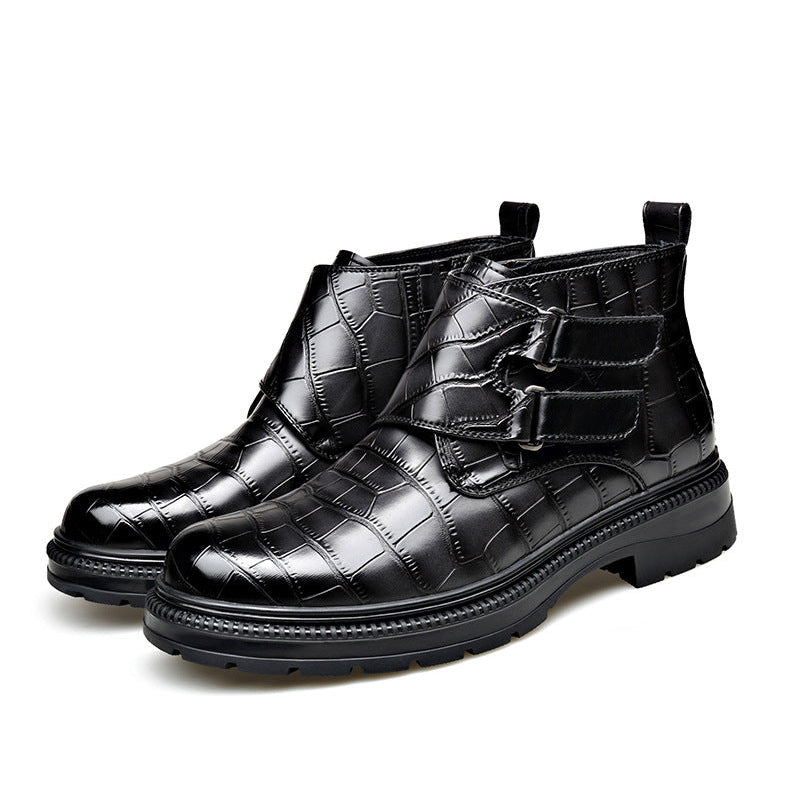 Ankle boots for women shown worn with cropped denim