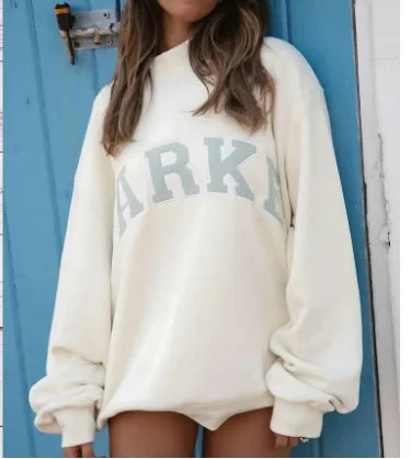 Printed Sweater for Women in Off White