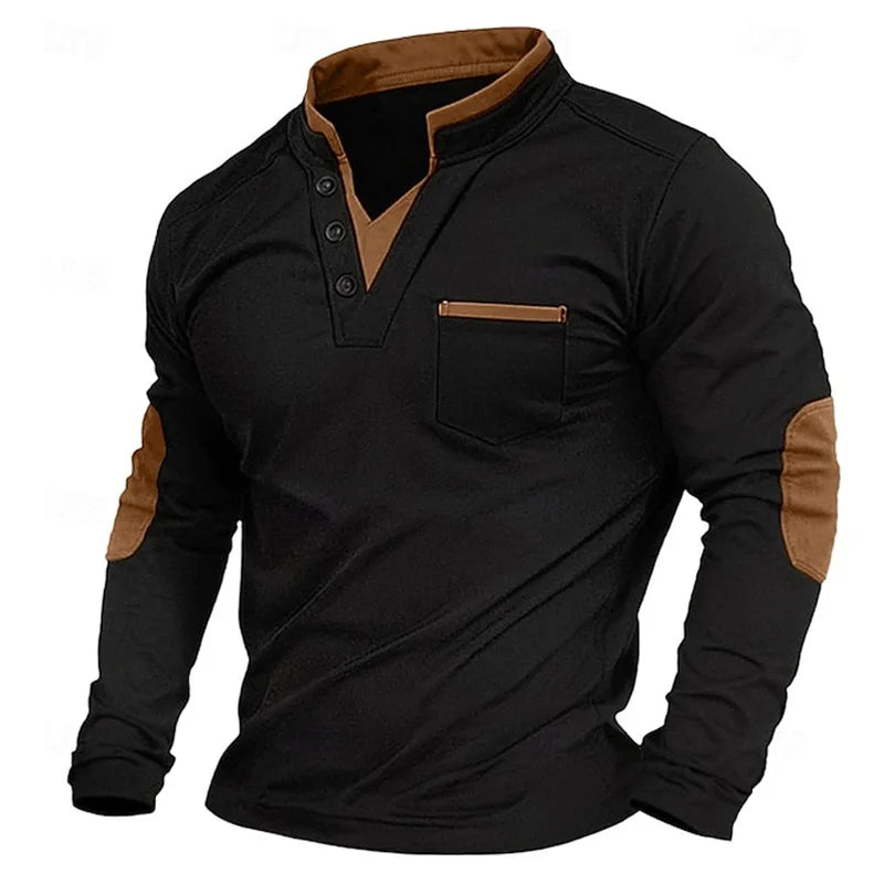 Men's V-Neck Sweater in Brown