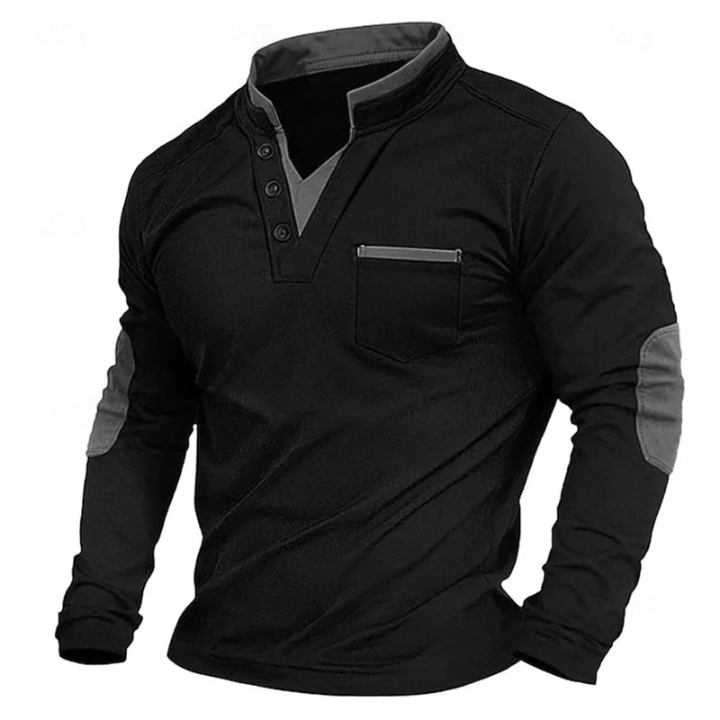 Men's V-Neck Sweater in Gray