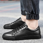 Leather Dress Shoes for Men — close-up of the stitched leather upper