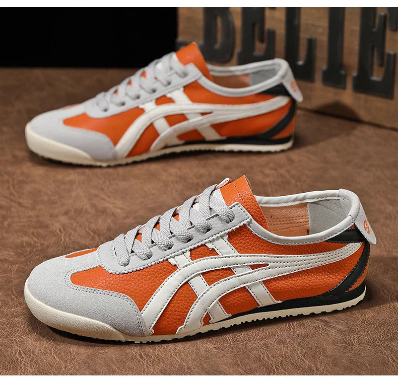 Men's retro suede sneaker in Orange