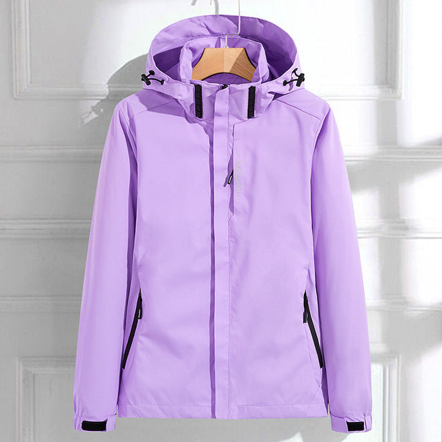 Lightweight Waterproof Raincoat for Women — full-length styled view