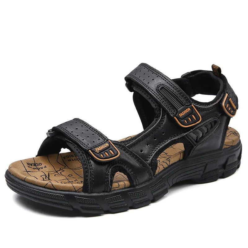 Arch Support Sandals for Men in Black
