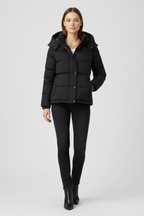 Insulated Jacket for Women in black — side view showing the clean silhouette