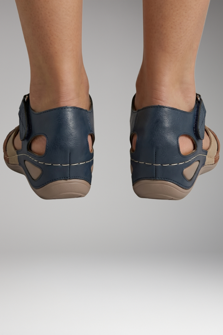 Platform Sandals for Women — close-up of the upper and trim detail