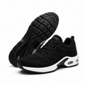 Black men's slip on walking shoes, side view