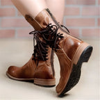 Lace Up Ankle Boots for Women — side profile