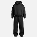 Hoodie and Sweatpants Set for Men in Black
