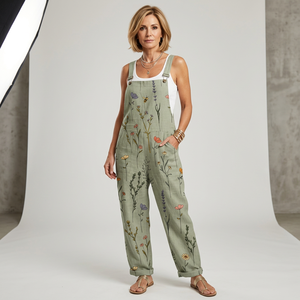 Overalls for Women — back view showing the strap crossing