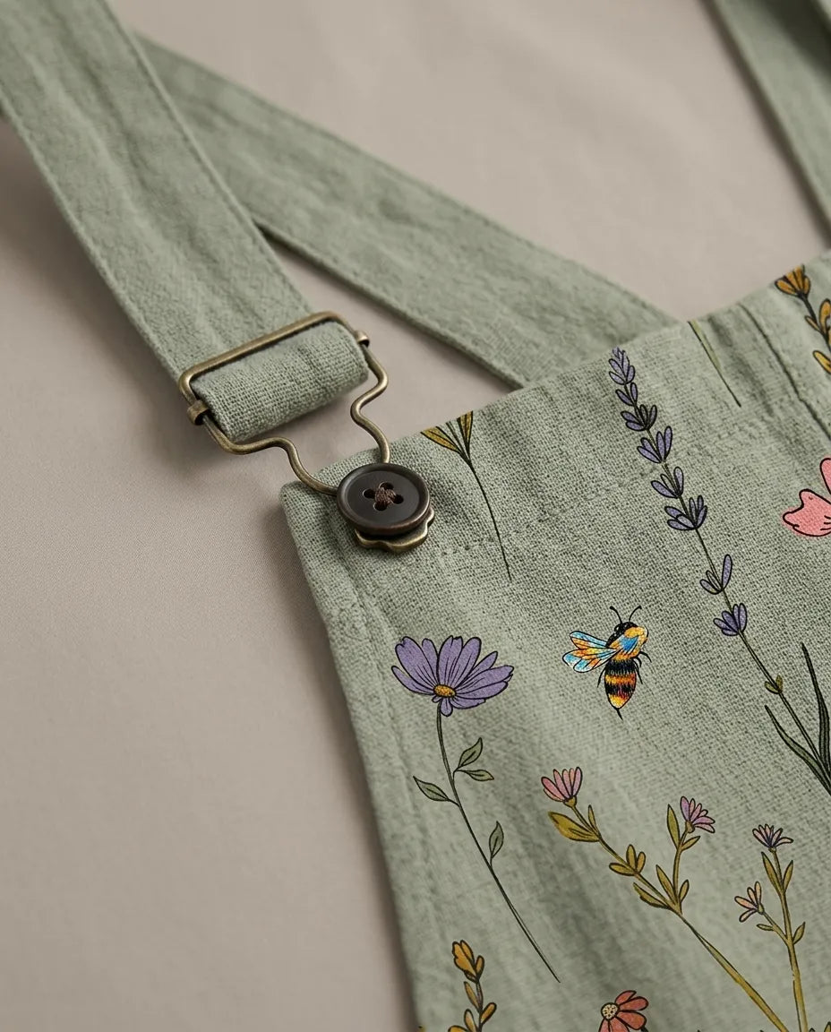 Overalls for Women — patch pocket and cuffed hem detail