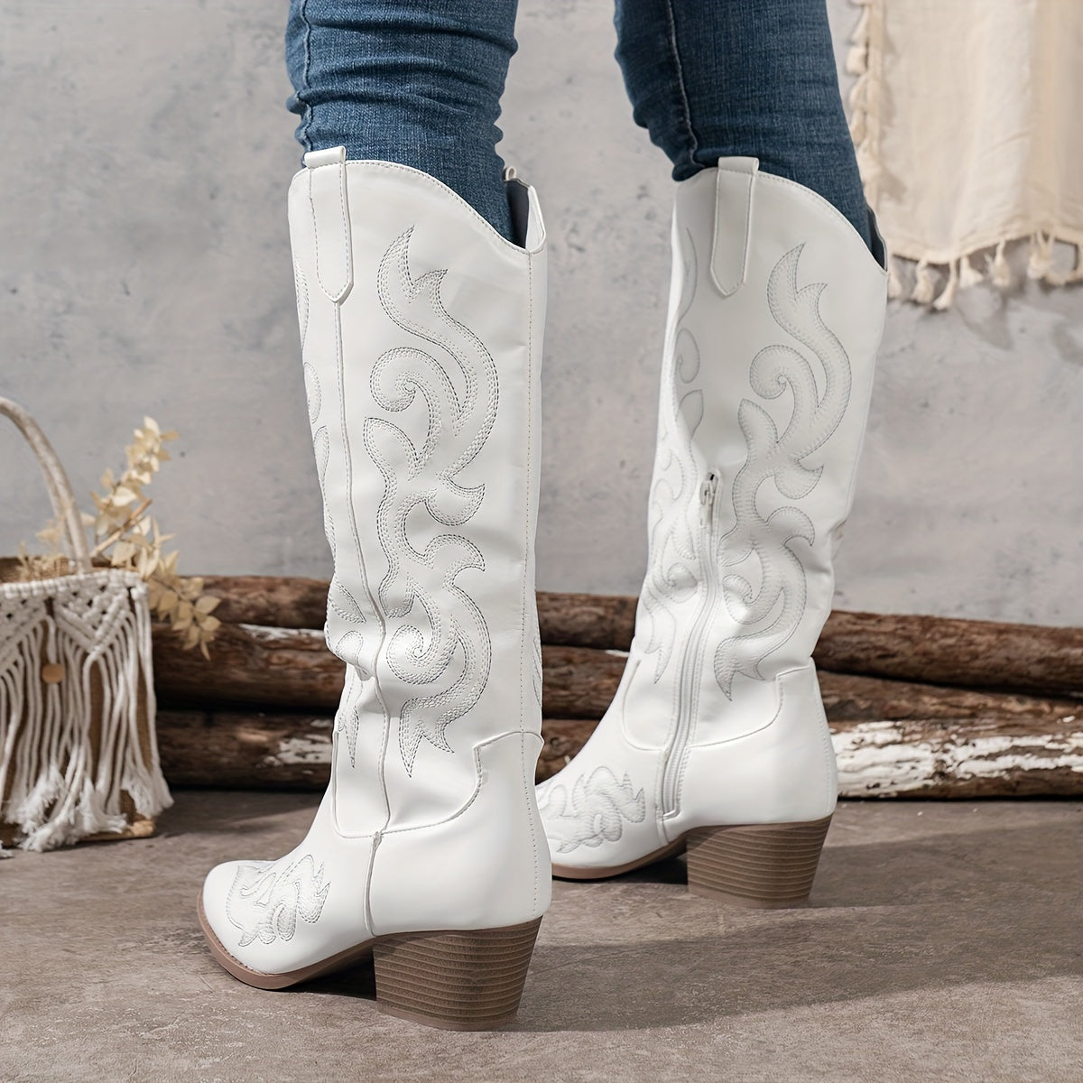 White colourway seen from the front against a plain ground