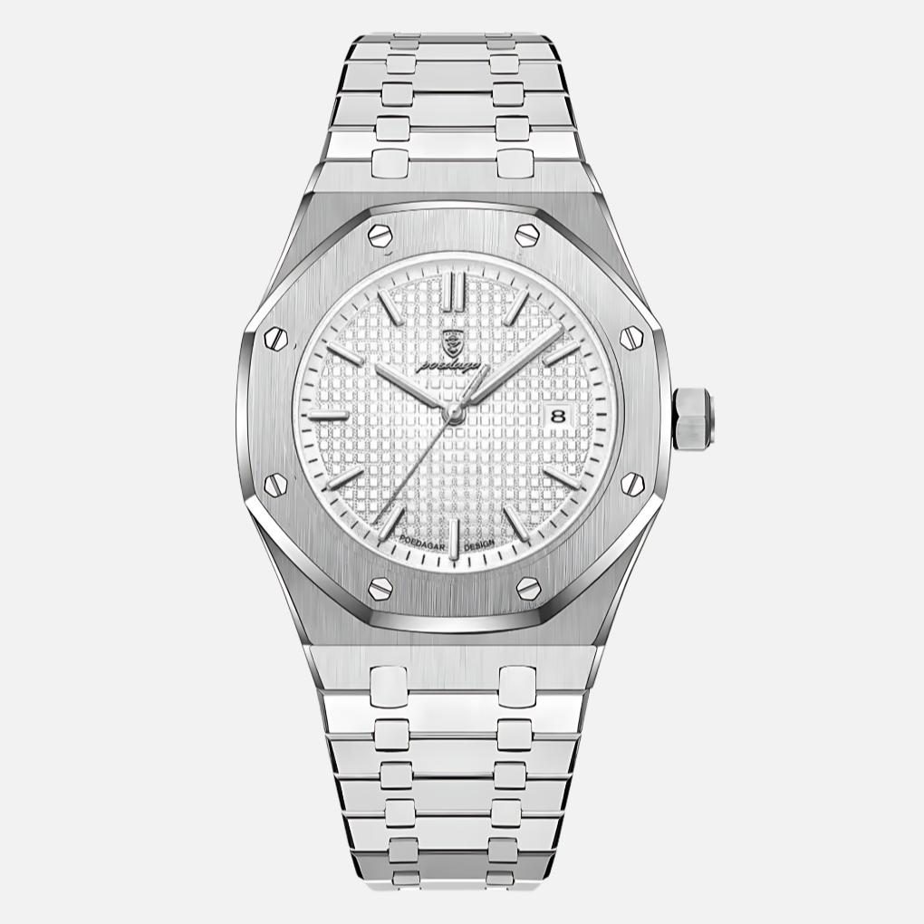 Men's quartz watch in Silver Ice