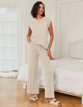 Knit Matching Set for Women in Beige
