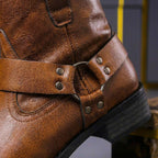 Detail of the boot's grip outsole and cushioned footbed