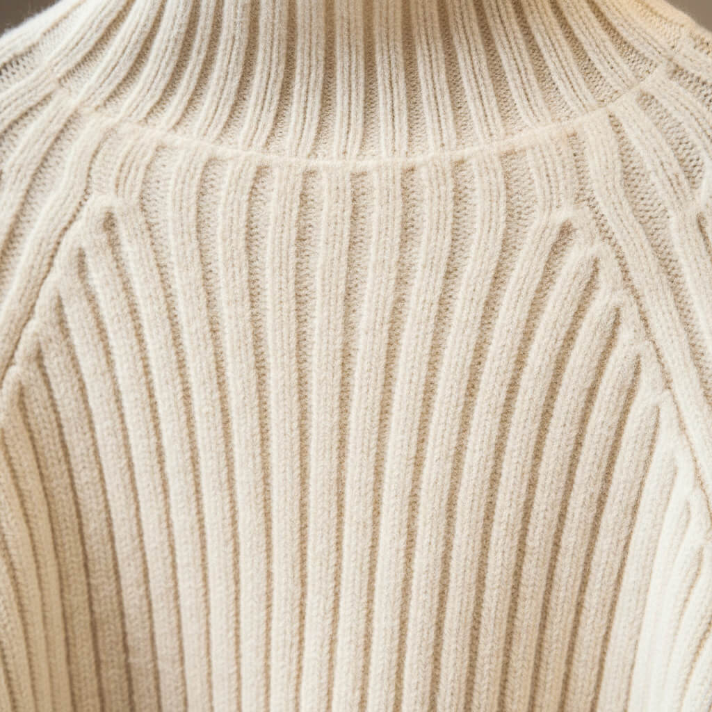 Wool Blend Matching Set for Women — back view
