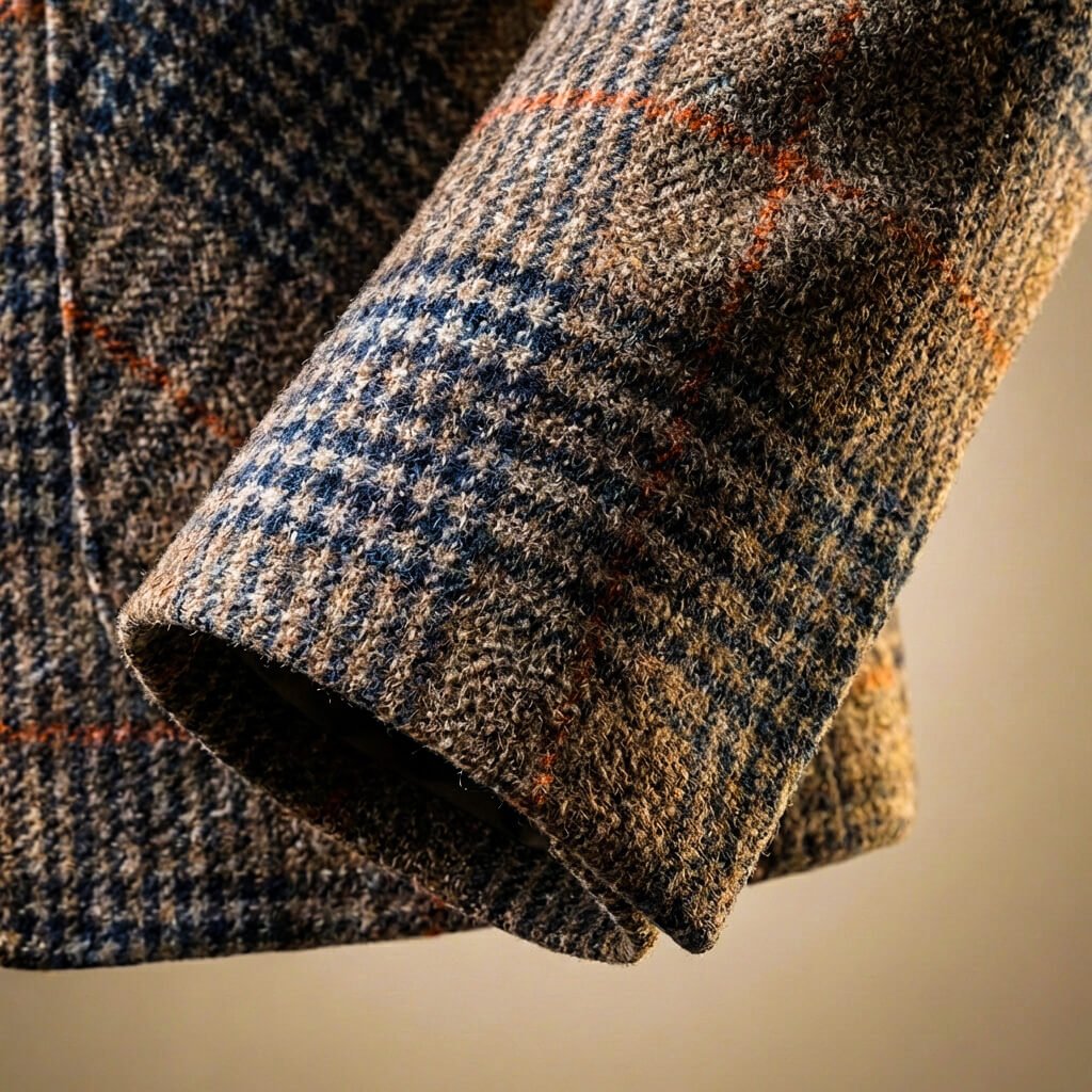 Wool Blend Blazer for Men — back view