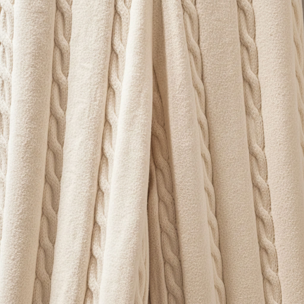 Wool Blend Matching Set for Women — close-up of the wool blend knit