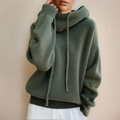 Merino Wool Turtleneck Sweater for Women in Green