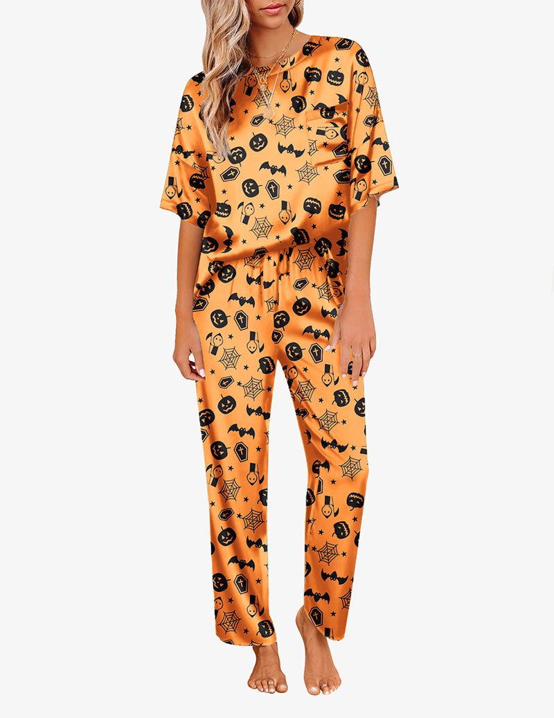 Satin Pajama Sets for Women in Halloween
