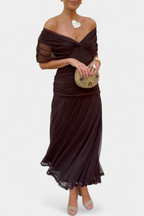 Off Shoulder Maxi Dress for Women — studio photo, view 1