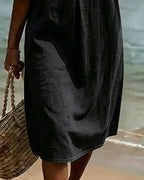 Denim Midi Dress for Women — studio photo, view 4