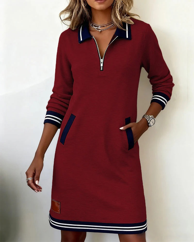Sweatshirt Dress for Women in Red