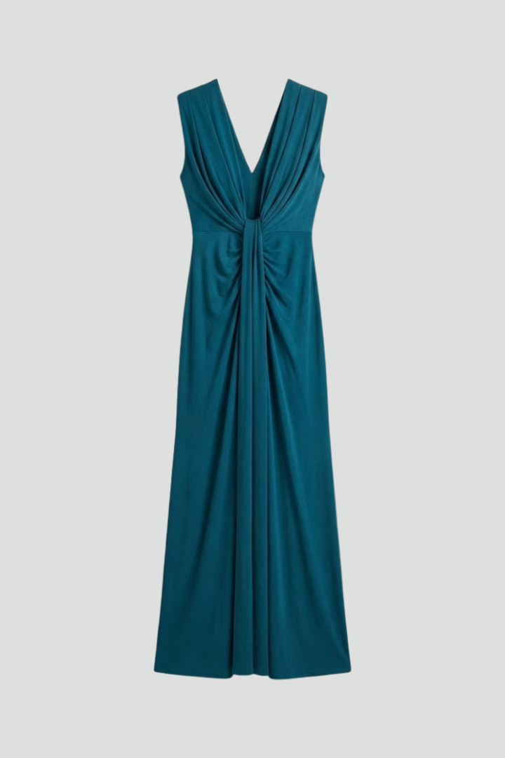 Pleated Maxi Dress for Women — additional product photo 1, showing the item from another angle