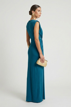 Pleated Maxi Dress for Women — additional product photo 2, showing the item from another angle