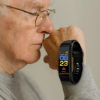 Smartwatch for seniors showing the heart rate monitoring screen