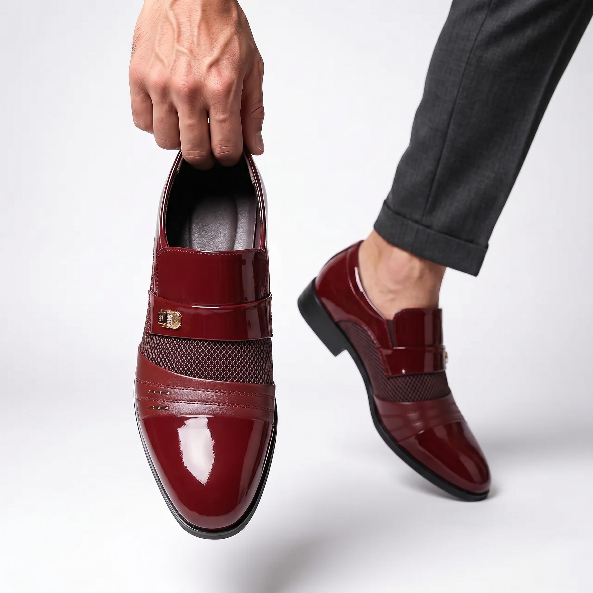 Slip On Dress Shoes for Men — angled studio shot of the pair