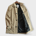 Men's winter coat, detail of the weather-resistant shell fabric and zip