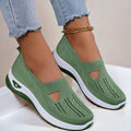 Slip On Walking Shoes for Women in Army Green