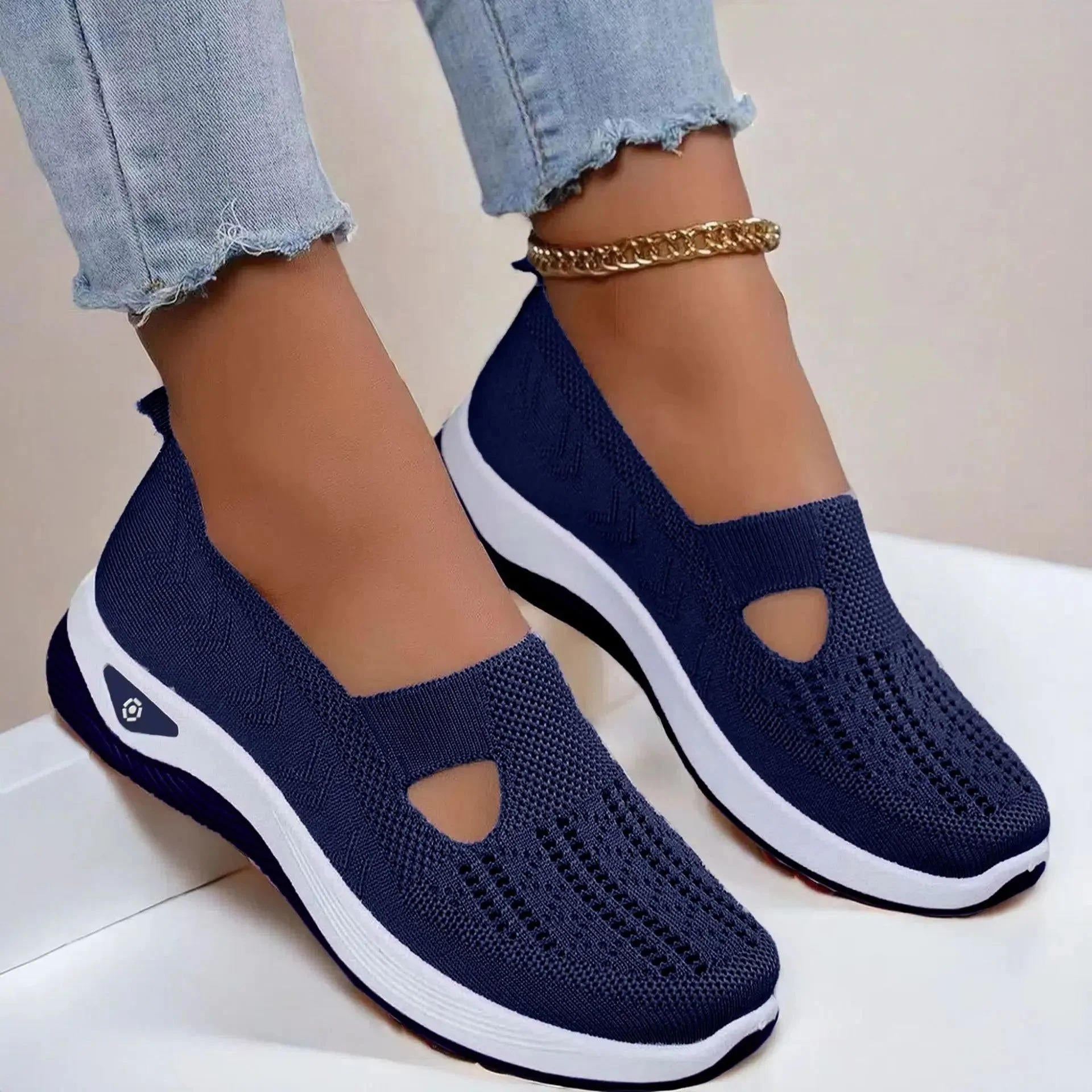 Slip On Walking Shoes for Women in Blue