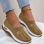 Slip On Walking Shoes for Women in Coffee
