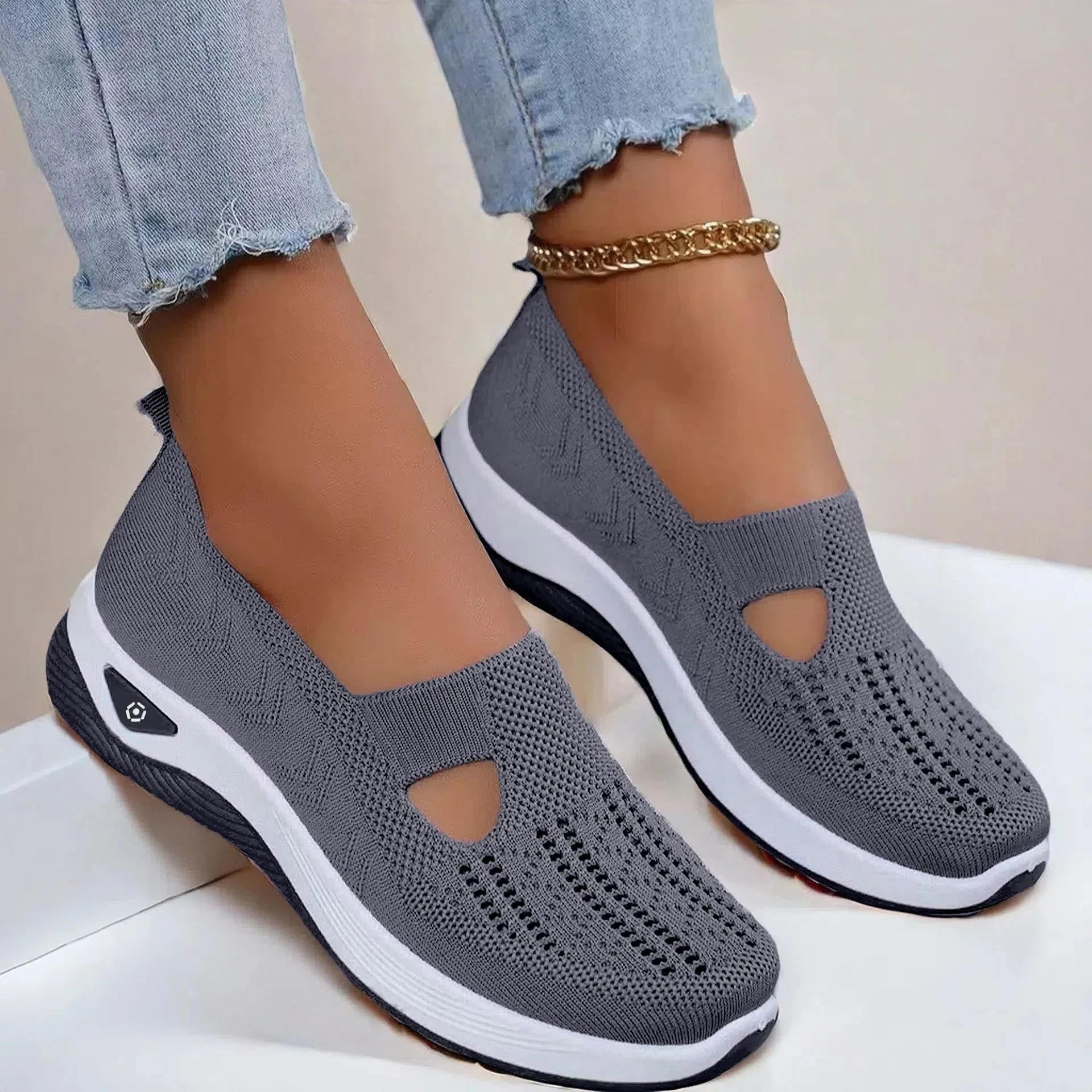 Slip On Walking Shoes for Women in Dark Gray