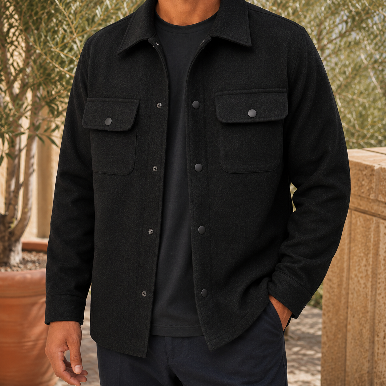 The men's utility jacket in Black