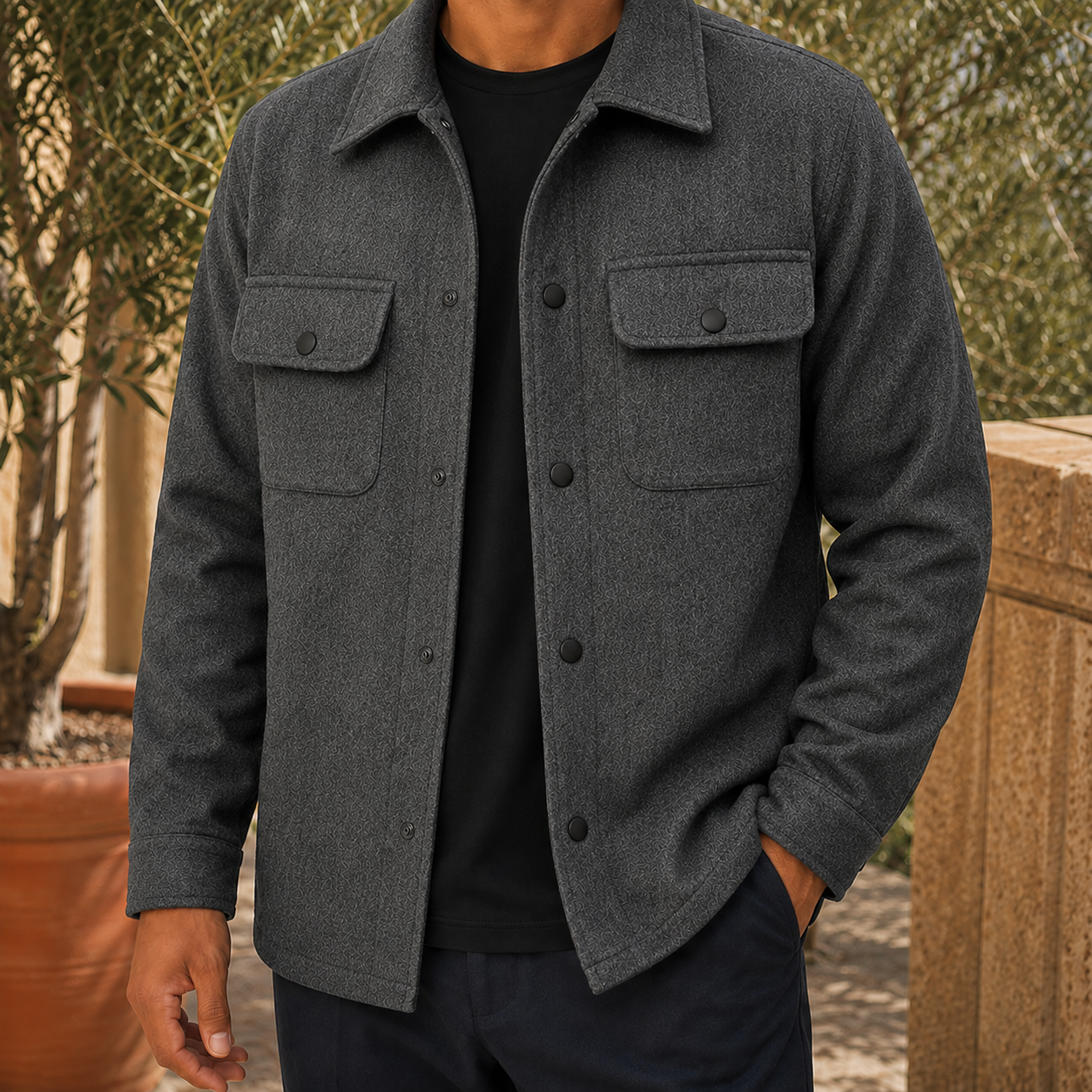 The men's utility jacket in Dark Gray
