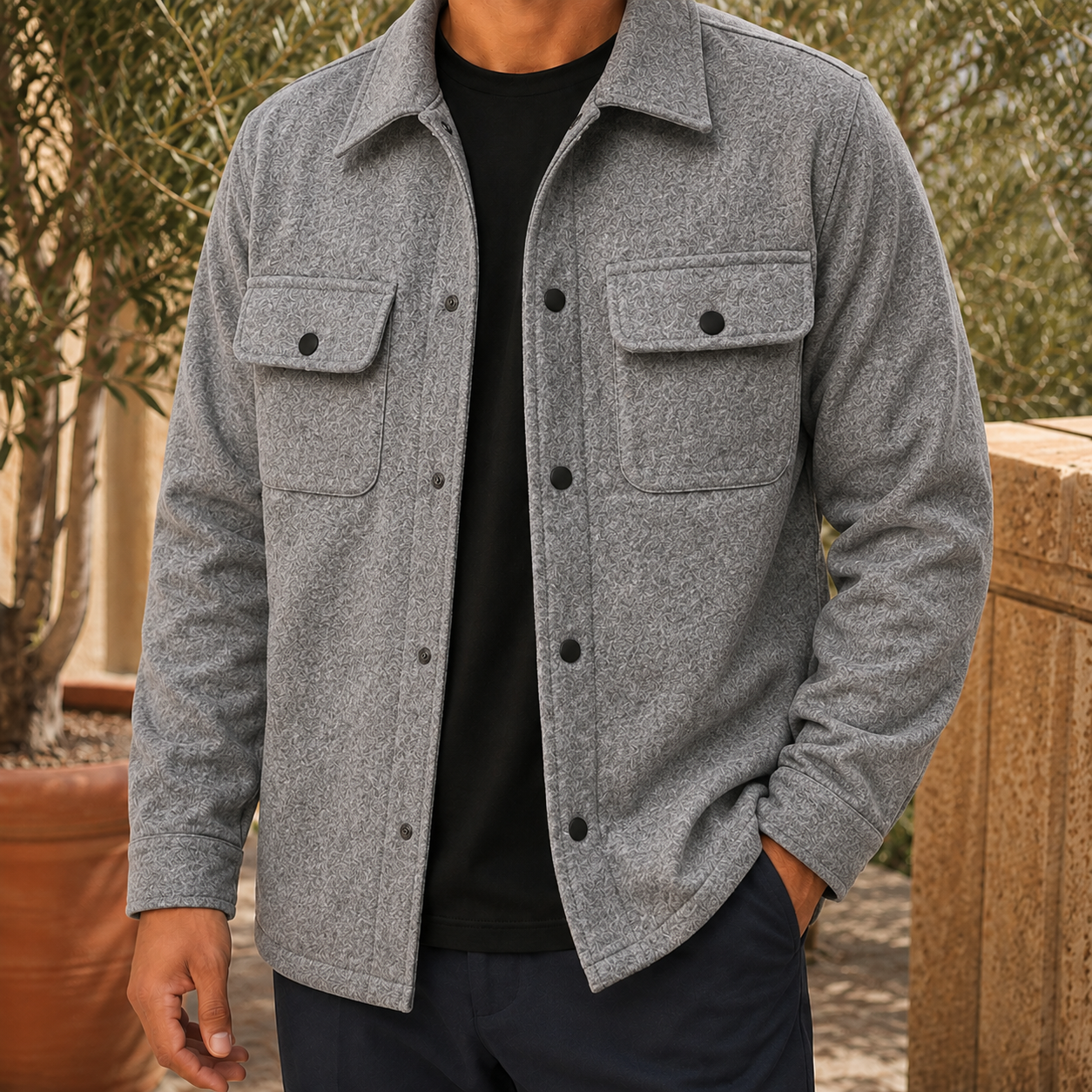 The men's utility jacket in Gray