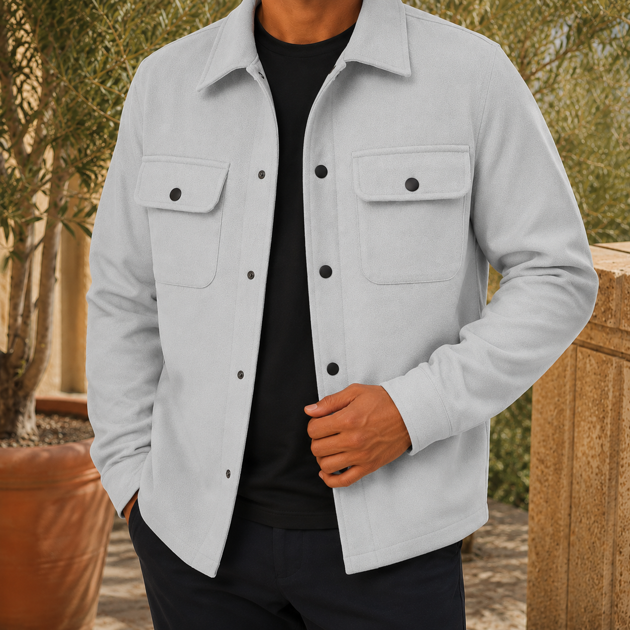 The men's utility jacket in Light Gray