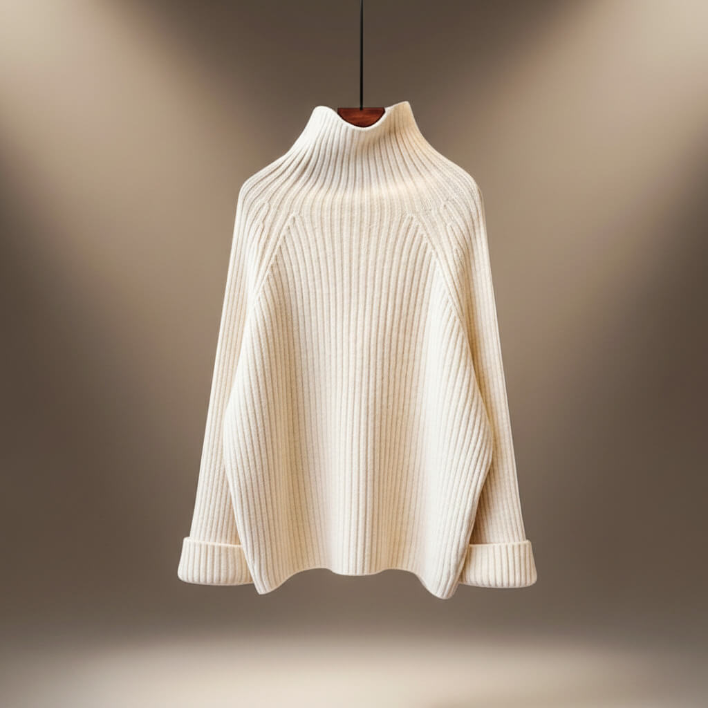Wool Blend Matching Set for Women — the long sleeve sweater on its own