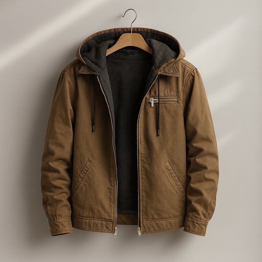 Men's Sherpa Lined Jacket in Brown
