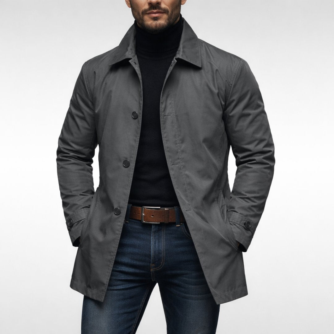 The men's windproof coat in Gray