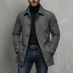 Full-length studio shot of the men's windproof coat