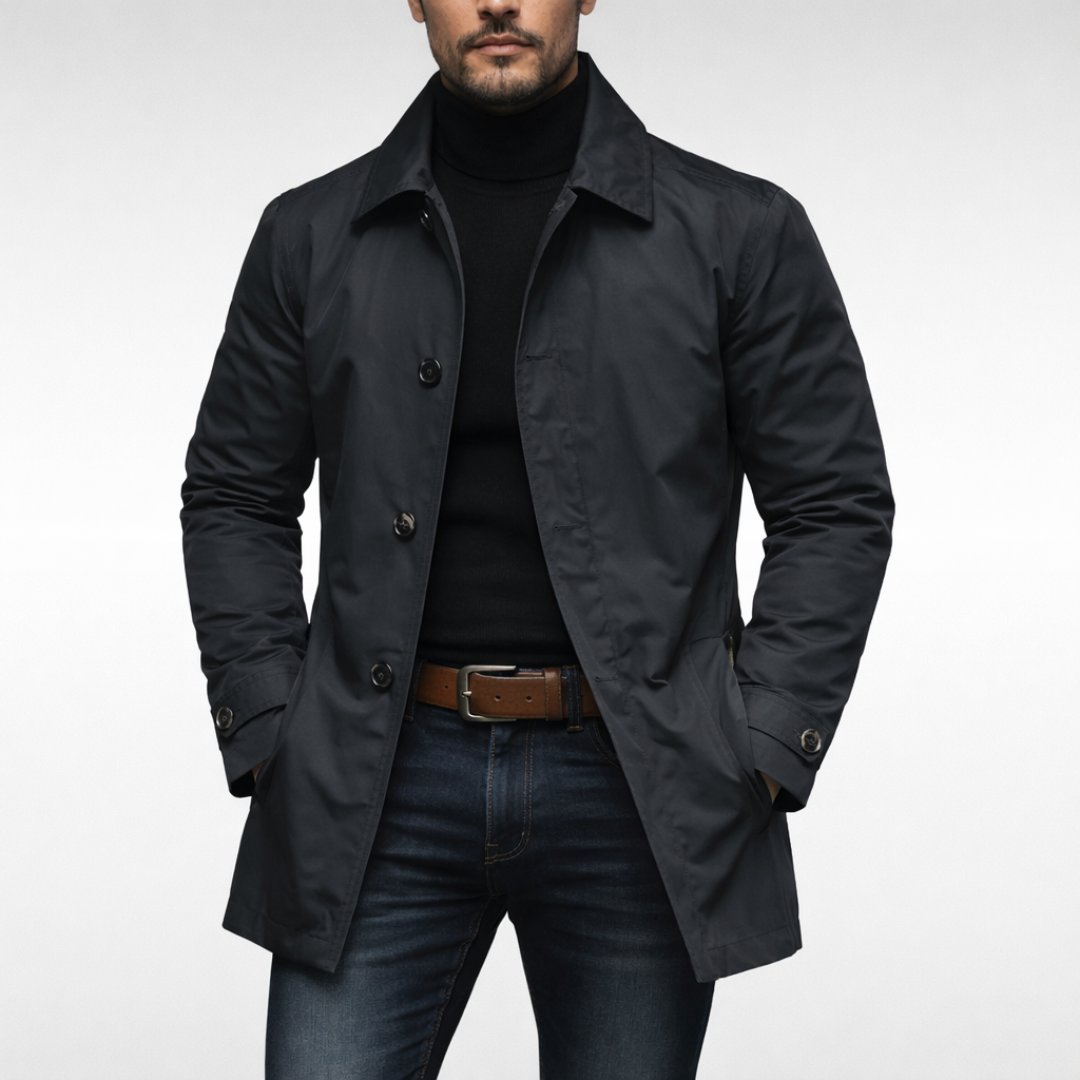 The men's windproof coat in Black