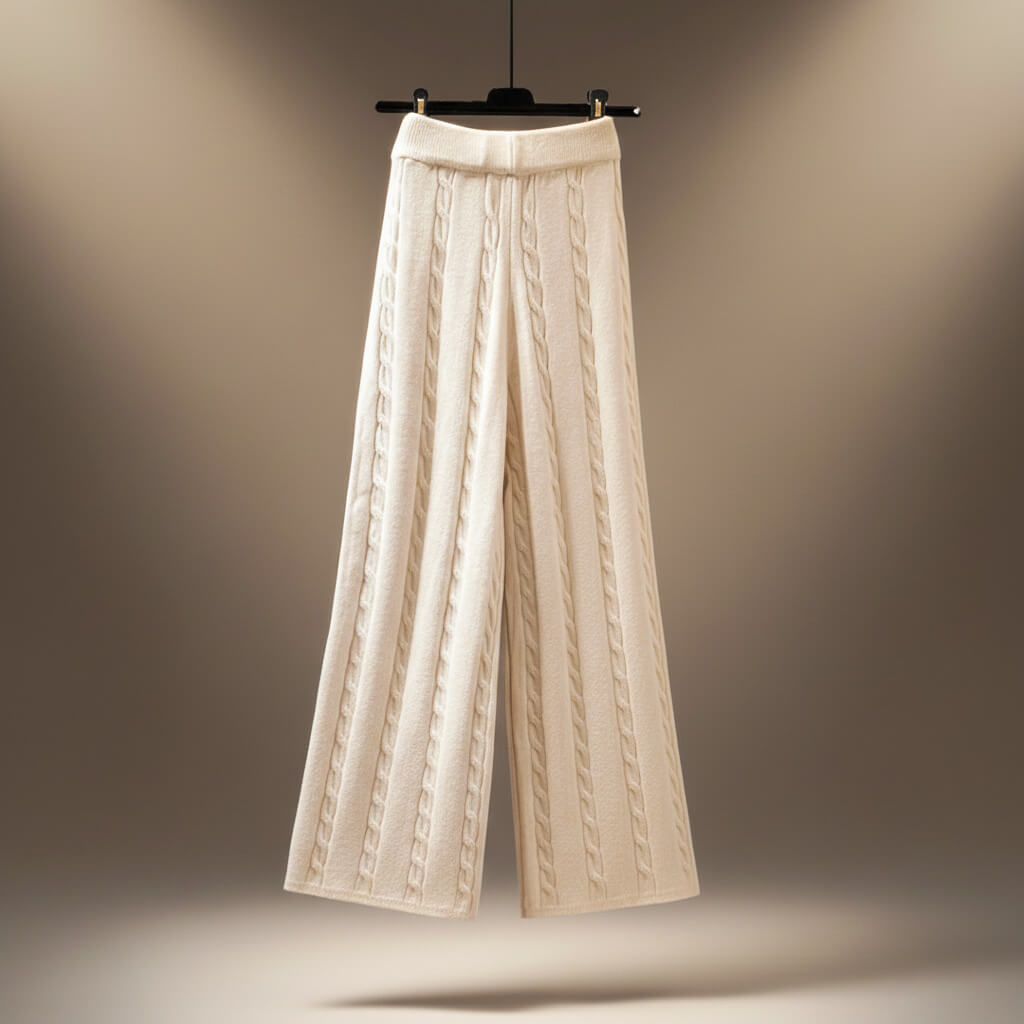 Wool Blend Matching Set for Women — the knit pants on their own