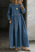 Denim maxi dress in Blue