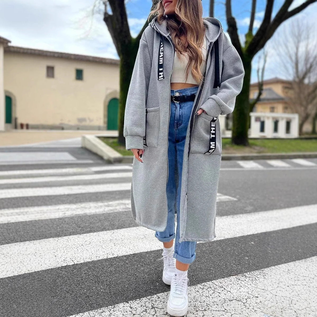 Duster Coat for Women in Gray